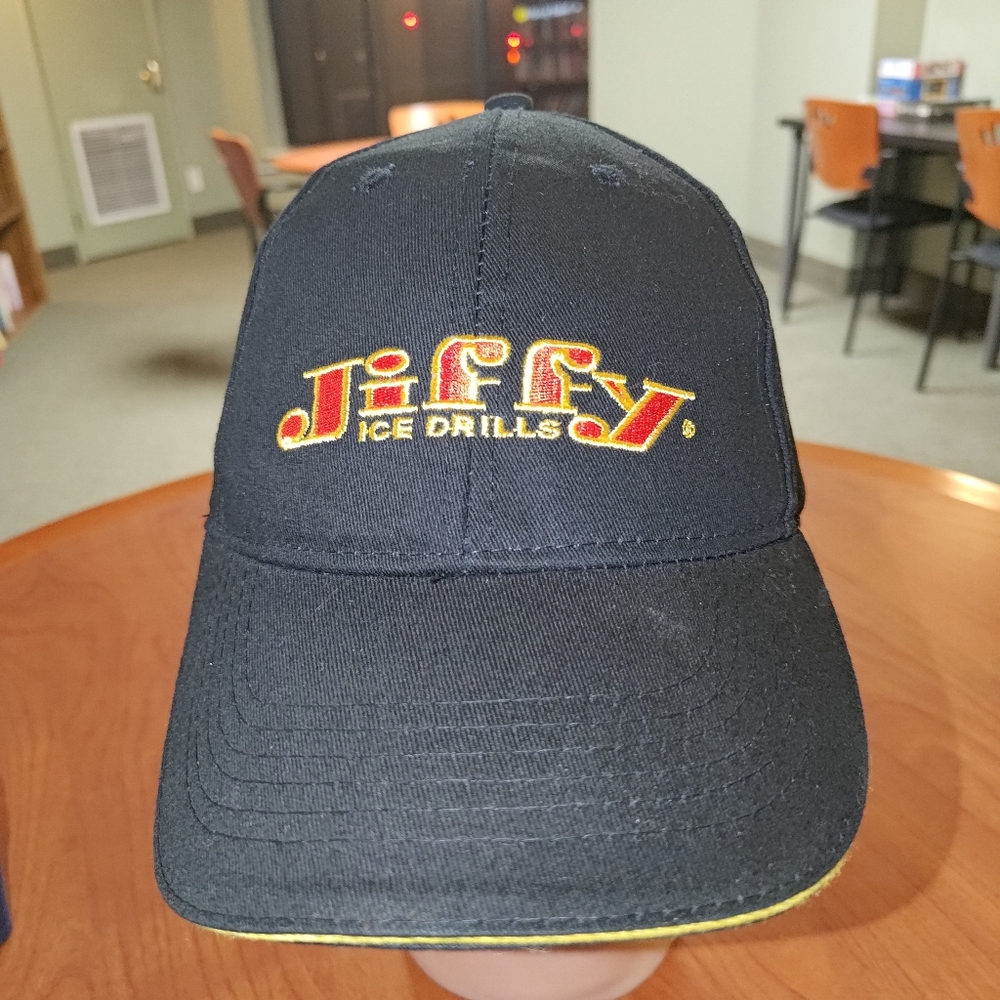 Jiffy Ice Drills Embroidered Logo Strap-on Hat Cap